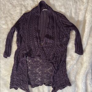 CAbi Rich Plum Women's Open Cardigan